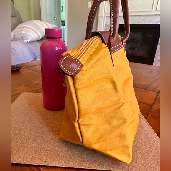 LongChamp LePliage Mini HandBag, Yellow/Brown, VGUC - Picture 5 of 11